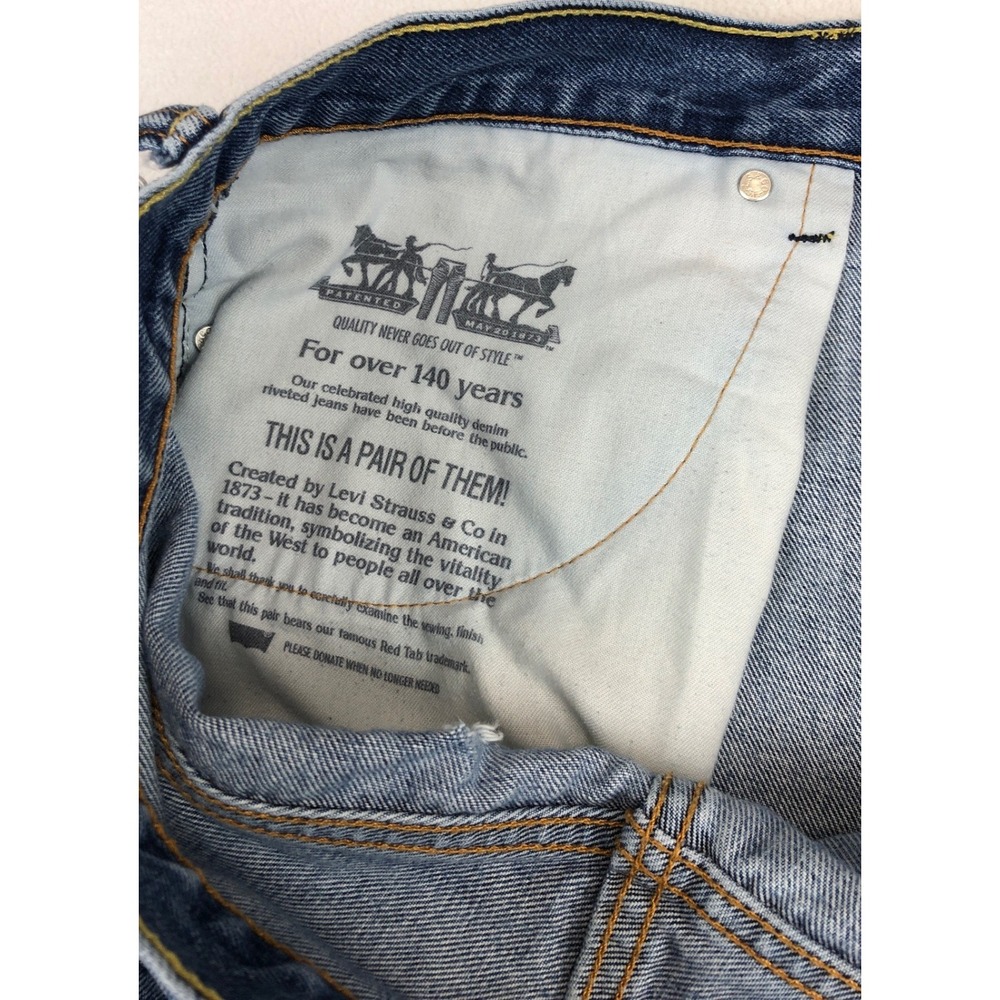 Levis 559 Relaxed Straight Jeans Mens 38x30‎ Medium Wash Blue Denim Y2K Rugged - Picture 11 of 11